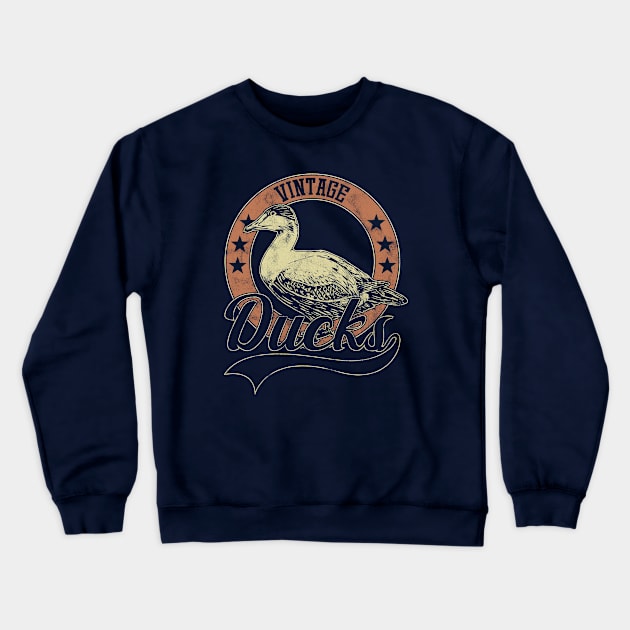 Vintage Ducks Crewneck Sweatshirt by bluerockproducts